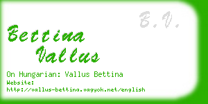 bettina vallus business card